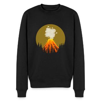 Cool volcan design - Pull Premium bio Homme - noir - Devant - Nico (187cm)