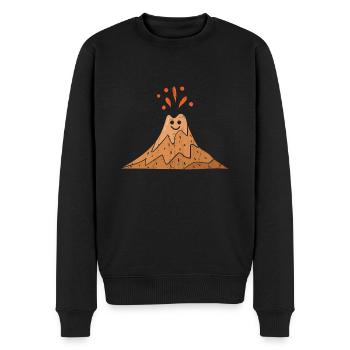 Cool volcan design - Pull Premium bio Homme - noir - Devant - Nico (187cm)