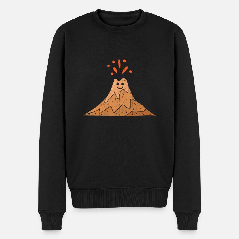 Cool volcan design - Pull Premium bio Homme - noir