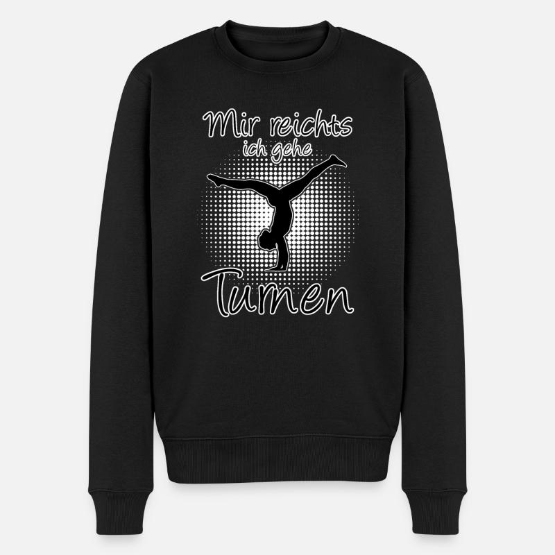 Turnen Handstand - Mir reichts - Männer Premium Bio Pullover - Schwarz