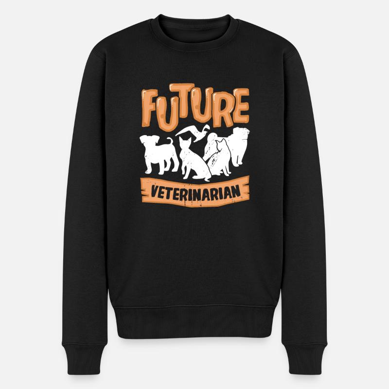 Zukünftiger Tierarzt Tiermedizin Student Geschenk - Männer Premium Bio Pullover - Schwarz