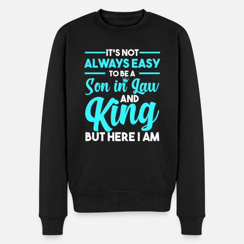 Schwiegersohn Geschenk - Männer Premium Bio Pullover - Schwarz
