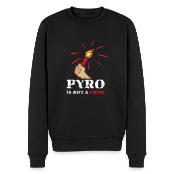Pyro is no crime Pyrotechnie n’est pas un crime - Pull Premium bio Homme - noir - Devant - Nico (187cm)