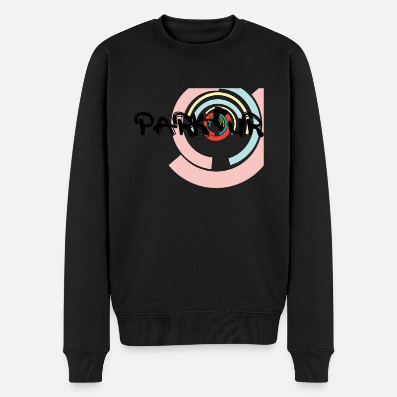 Parkour, Freerunning Backflip Freestyly Akrobatic - Männer Premium Bio Pullover - Schwarz