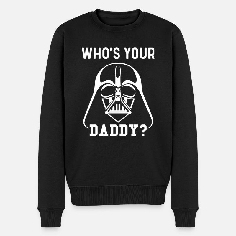 Who's your daddy? - Männer Premium Bio Pullover - Schwarz