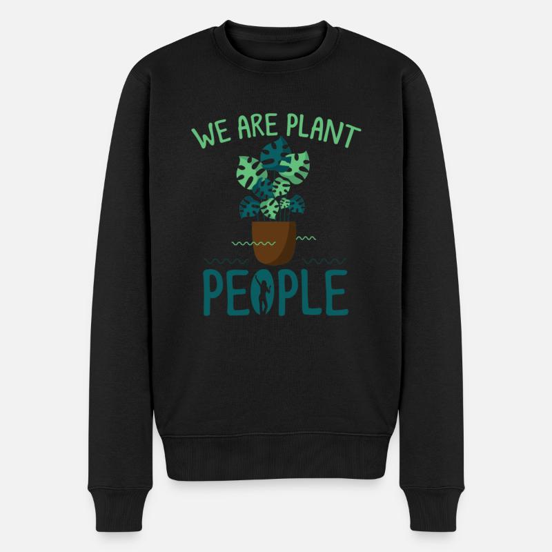 Pflanze, Pflanze Zimmerpflanze, Pflanzen, - Männer Premium Bio Pullover - Schwarz