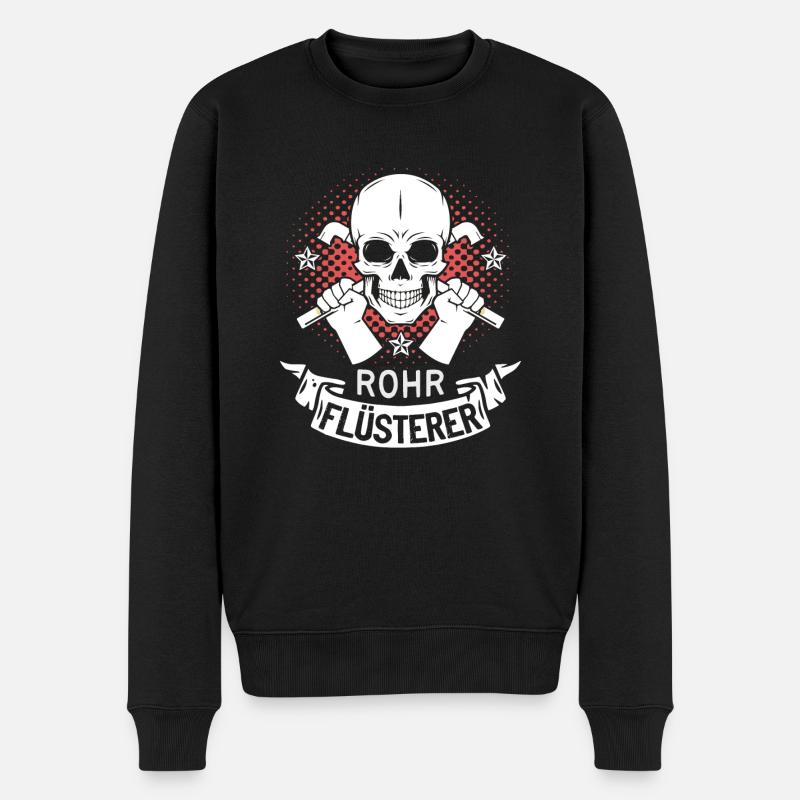 Rohr Flüsterer - Klempner Heizungsbauer - Männer Premium Bio Pullover - Schwarz