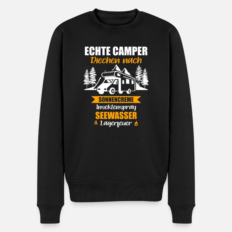 Wohnmobil Camping Camper Zelt Womo Geschenkidee - Männer Premium Bio Pullover - Schwarz
