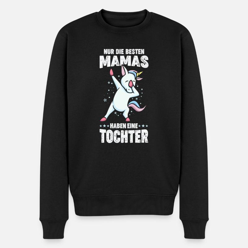 Mama Tochter Partnerlook Geschenk - Männer Premium Bio Pullover - Schwarz