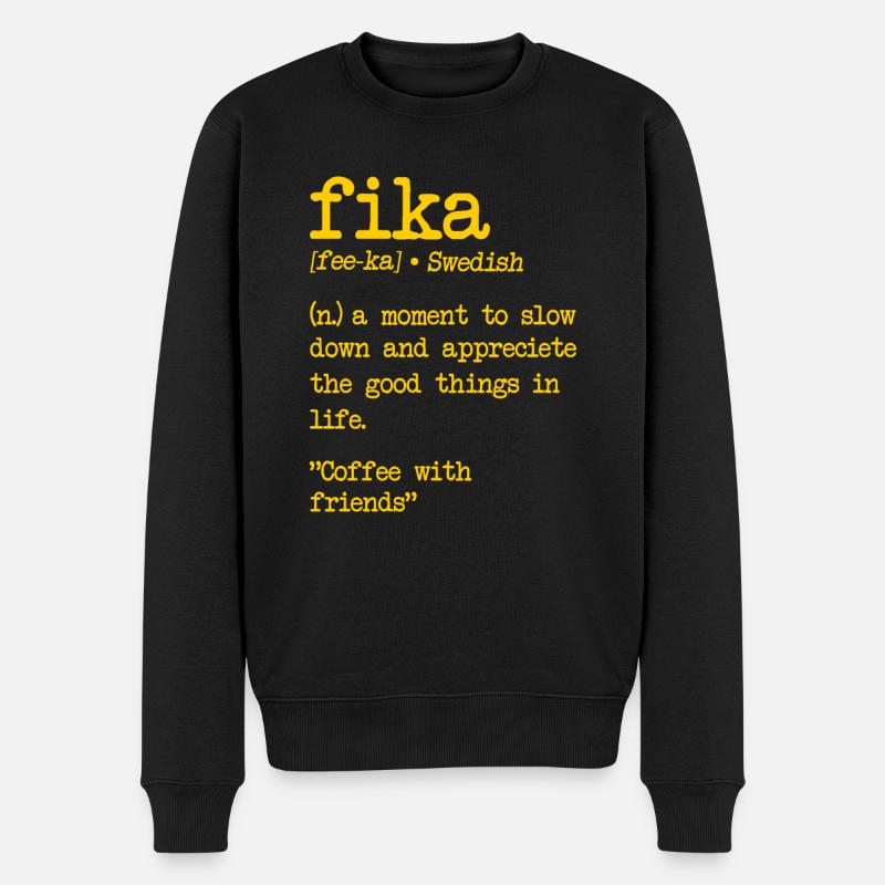 Sweden Sverige Scandinavia - Männer Premium Bio Pullover - Schwarz