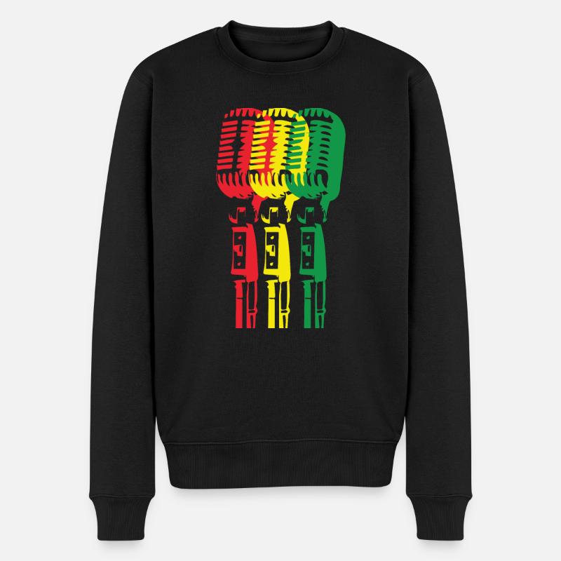 Mic et reggae - Pull Premium bio Homme - noir