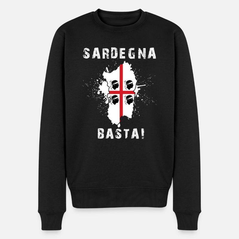 Sardinien Sardegna Urlaub Spruch - Männer Premium Bio Pullover - Schwarz