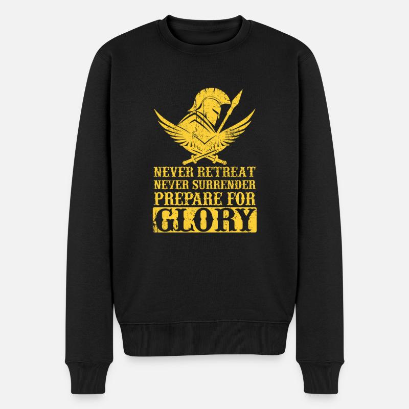 Spartaner Molon Labe - Männer Premium Bio Pullover - Schwarz