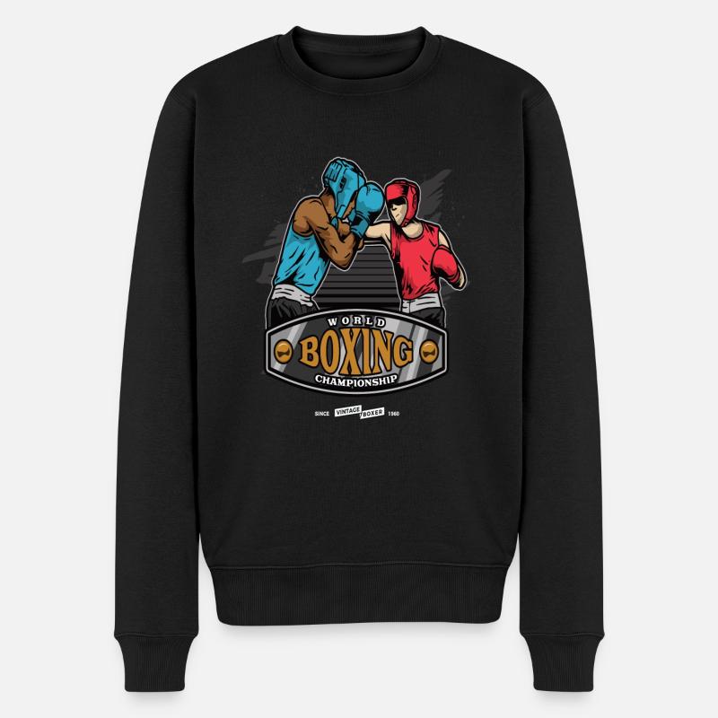 Boxen Boxer Boxkampf - Männer Premium Bio Pullover - Schwarz