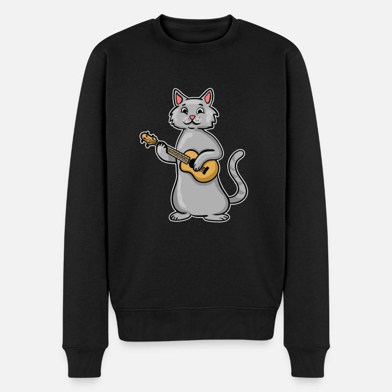 Chat d’Ukulele - Pull Premium bio Homme - noir