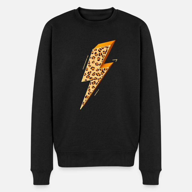 Lightning, Lightning Bolt, Lightning Strike, - Men's Premium Organic Jumper - black