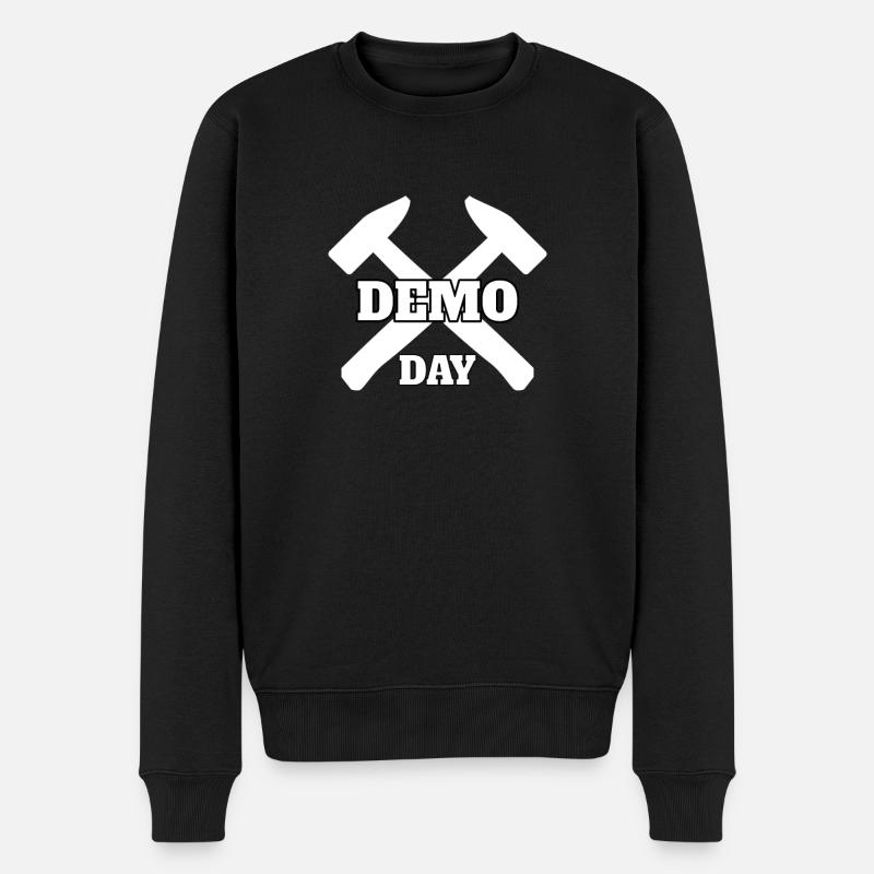 CONSTRUCTION WORKER / DEMO DAY Demolution Day - Männer Premium Bio Pullover - Schwarz