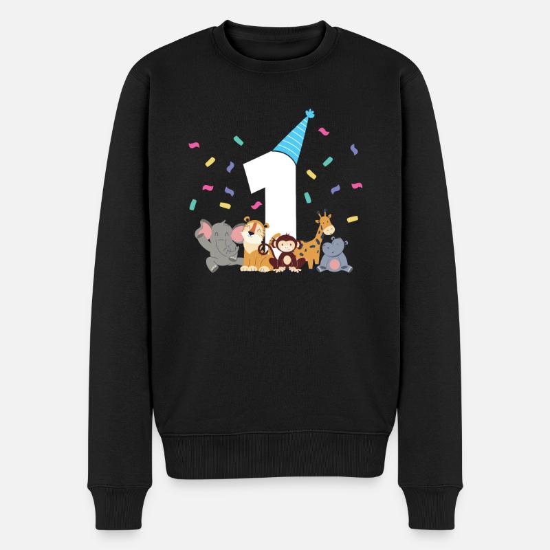 1. Anniversaire de bébé - Pull Premium bio Homme - noir