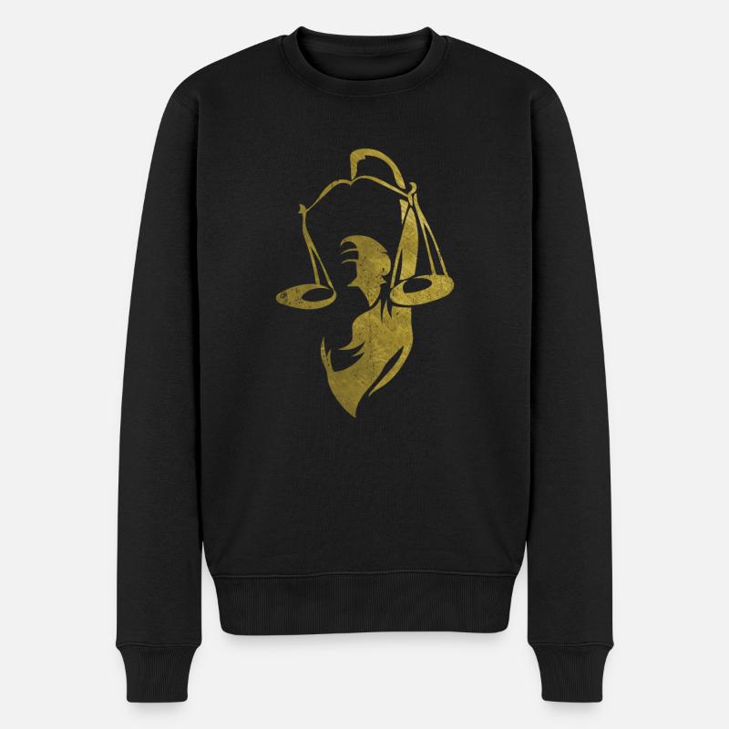 Justitia déesse de la justice - Pull Premium bio Homme - noir