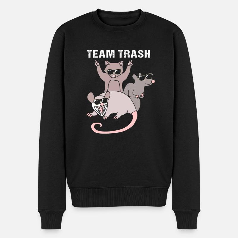 Opossum Possum - Männer Premium Bio Pullover - Schwarz