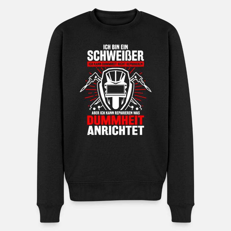 Beruf Schweißer - Schweißen Spruch Geschenk - Männer Premium Bio Pullover - Schwarz
