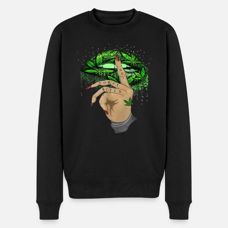 Cannabis Hanf THC 420 - Männer Premium Bio Pullover - Schwarz