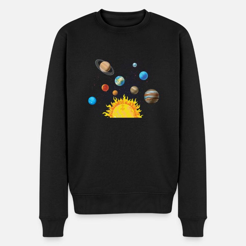Solar System Space - Männer Premium Bio Pullover - Schwarz