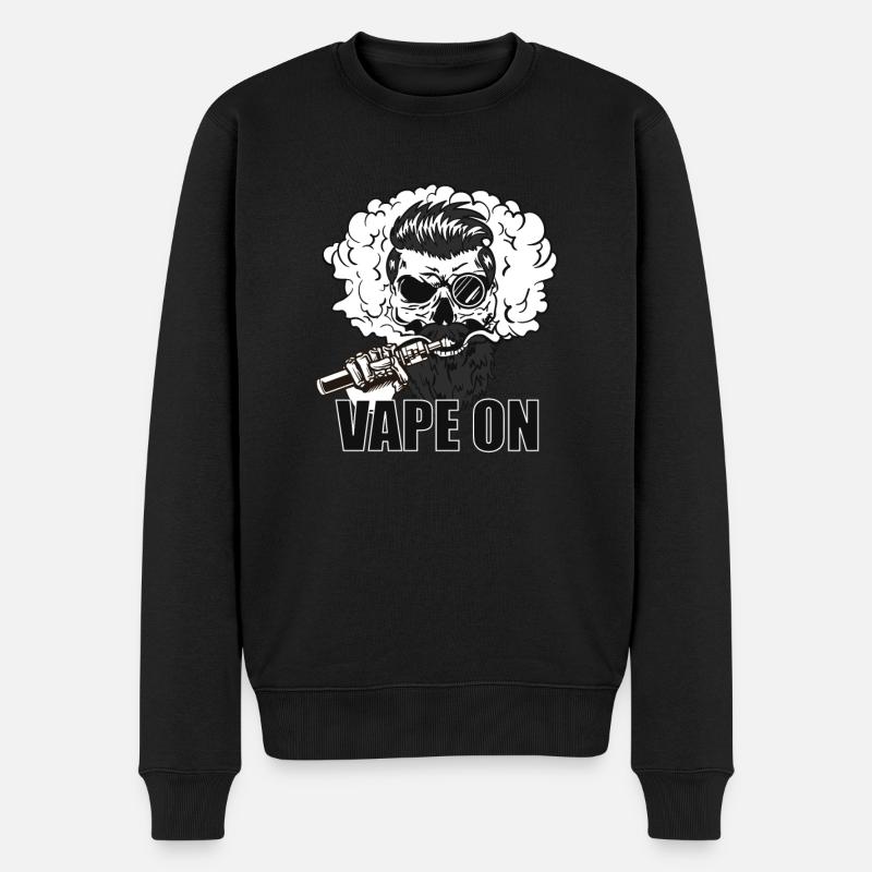 Vaper vapoteur crâne de mort cadeau Pour les vapeurs - Pull Premium bio Homme - noir