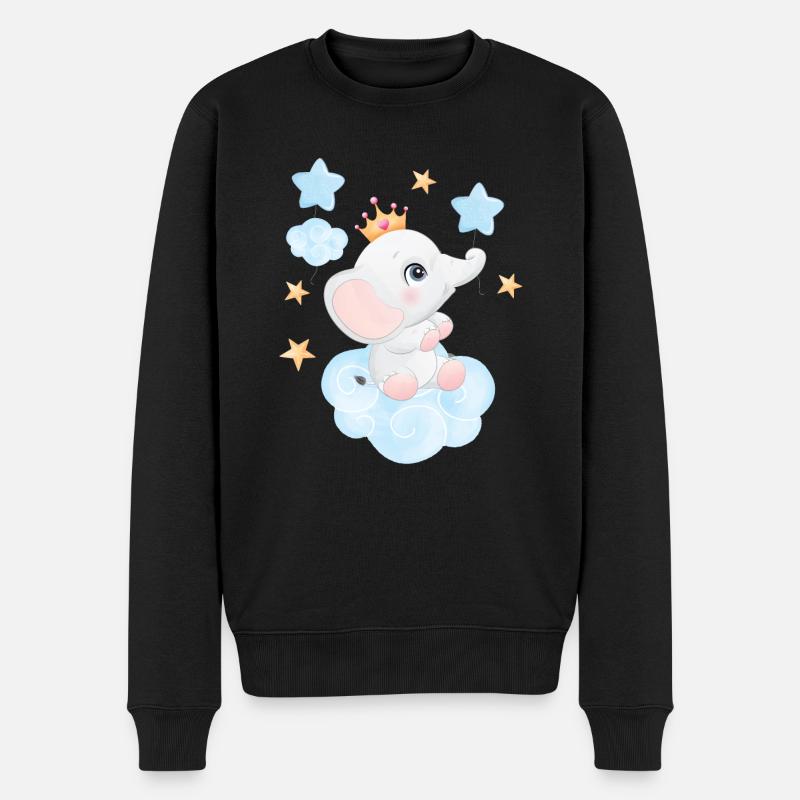 Doux bébé éléphant - Pull Premium bio Homme - noir