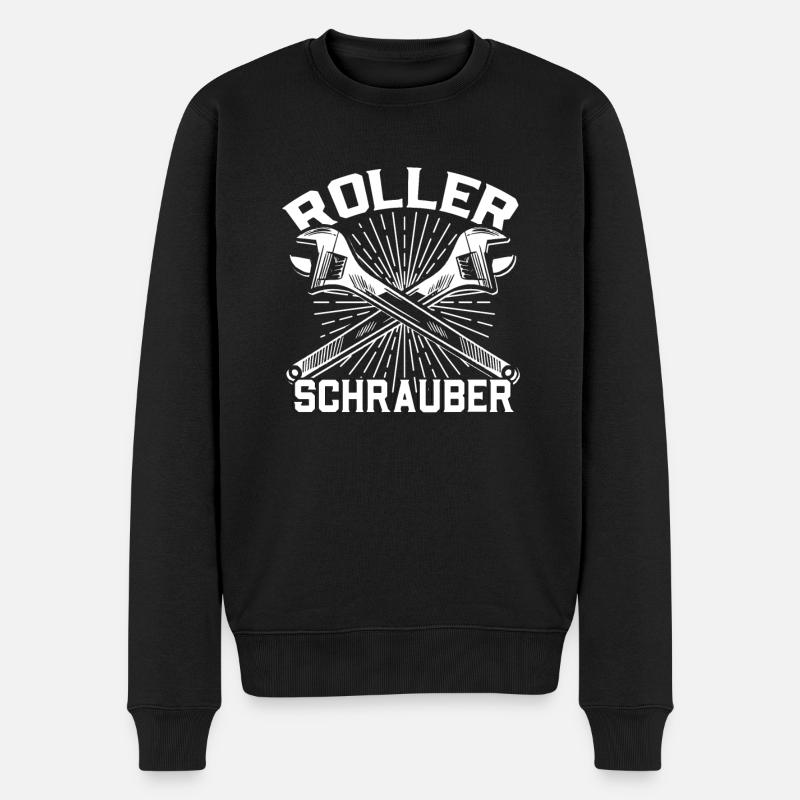 Scooter Mobylette Mobylette Mobylette Visseuse - Pull Premium bio Homme - noir