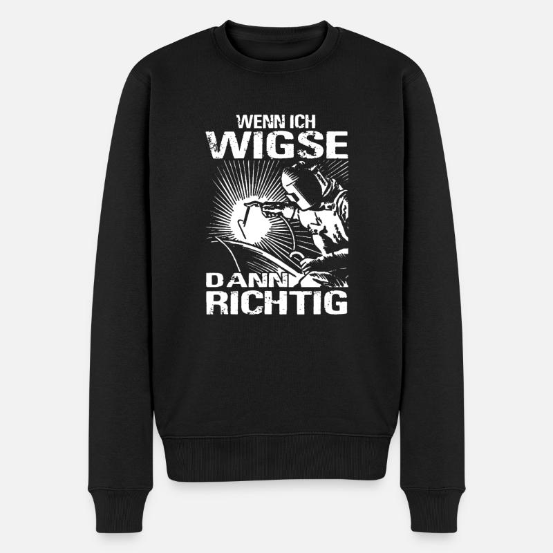 Beruf Schweißer - Schweißen Spruch Geschenk - Männer Premium Bio Pullover - Schwarz