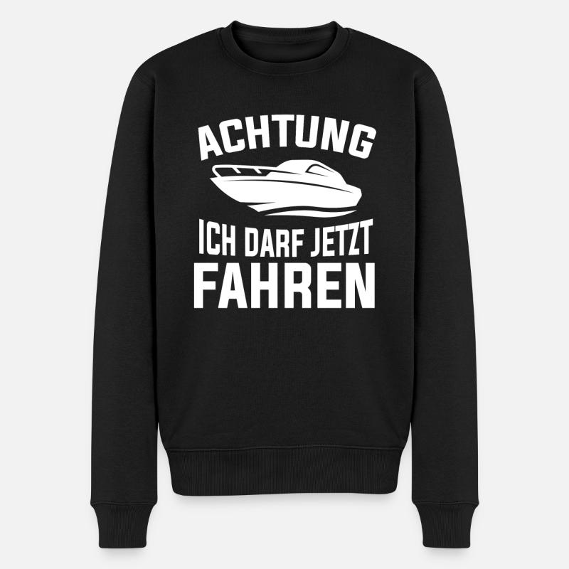 Bootsführerschein Bestanden Boot Kapitän - Männer Premium Bio Pullover - Schwarz