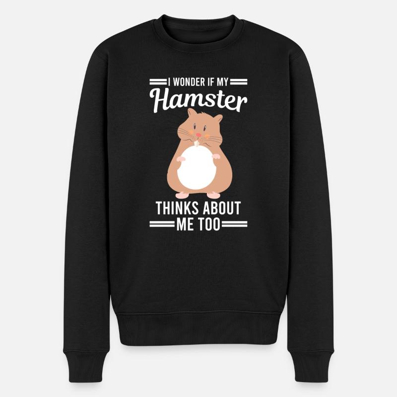 Hamster-Geschenk - Männer Premium Bio Pullover - Schwarz