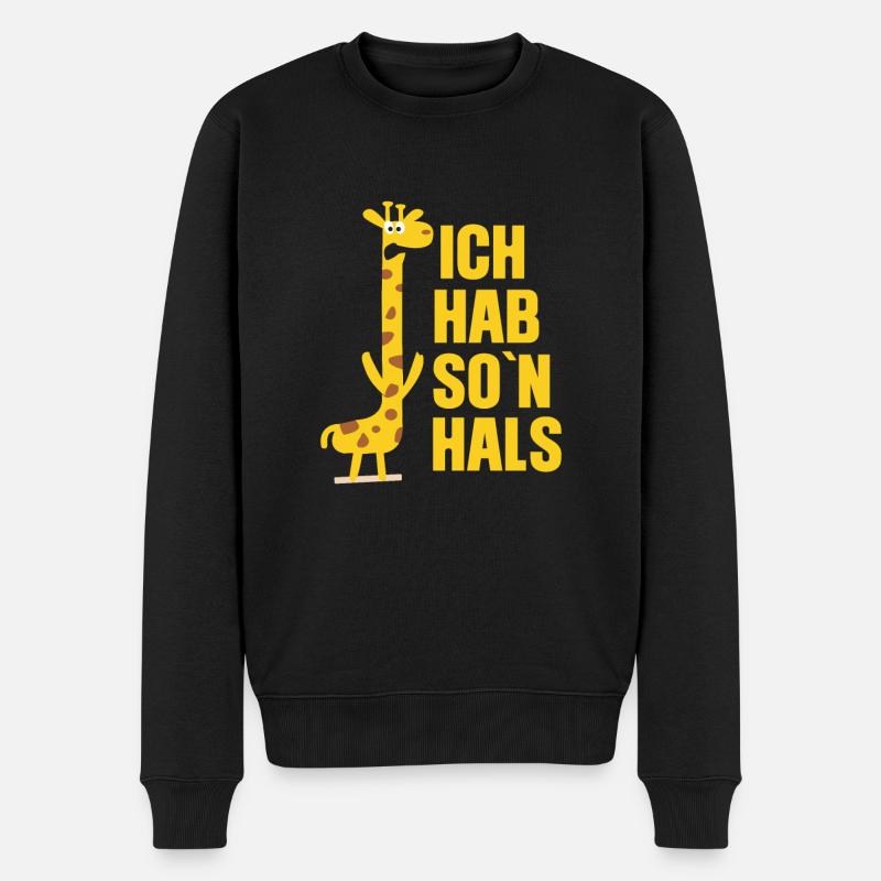 Ich hab so'n Hals - Männer Premium Bio Pullover - Schwarz