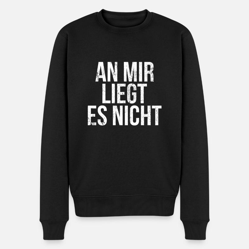 An mir liegt es nicht - Männer Premium Bio Pullover - Schwarz
