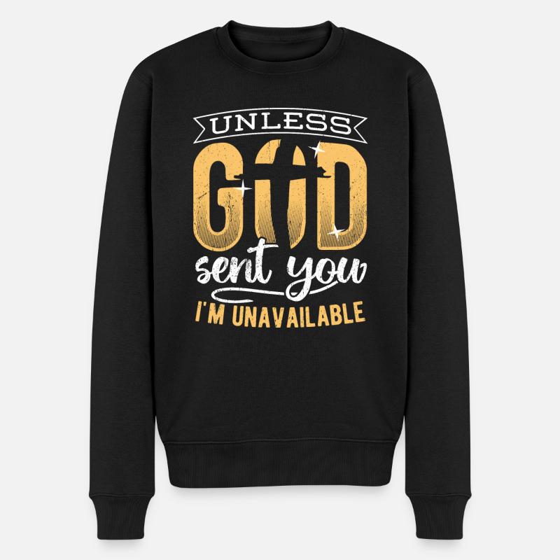 Apostolic god-fearing dutiful devoted - Männer Premium Bio Pullover - Schwarz