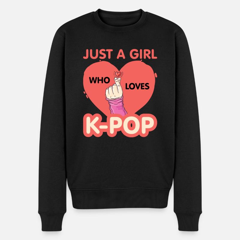 K-Pop - Männer Premium Bio Pullover - Schwarz