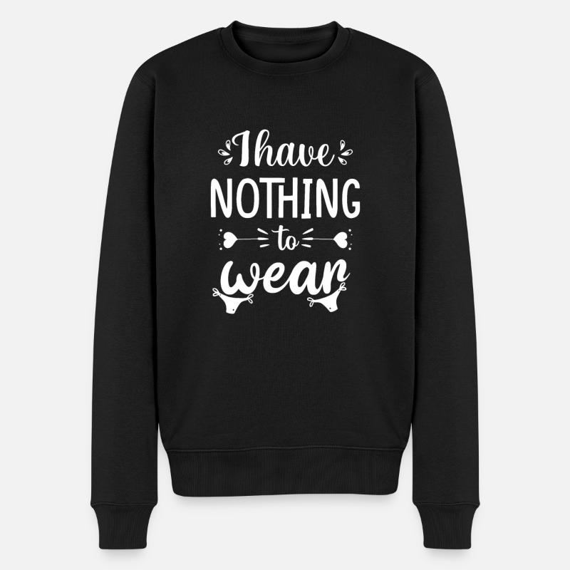 I HAVE NOTHING TO WEAR - Männer Premium Bio Pullover - Schwarz