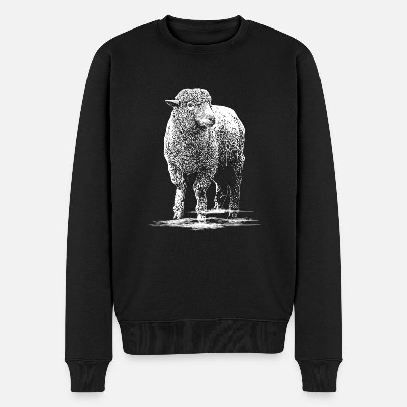 Mouton illustration mouton - Pull Premium bio Homme - noir