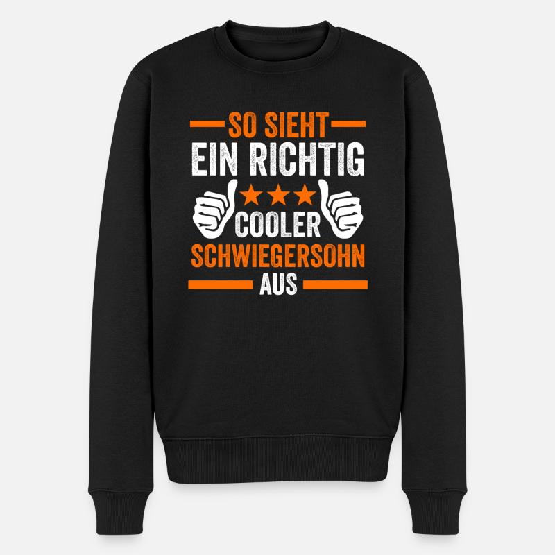 Cooler Schwiegersohn Geschenk - Männer Premium Bio Pullover - Schwarz