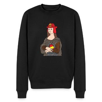 Mona Lisa fireman firewoman funny firefighter gift - Pull Premium bio Homme - noir - Devant - Nico (187cm)