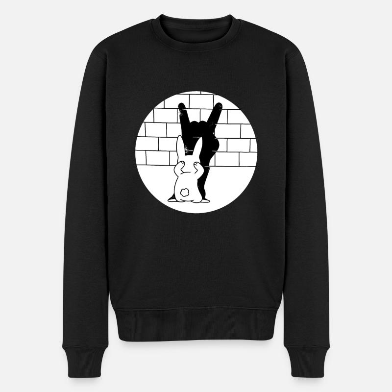 Méchant lapin de Pâques lapin de Pâques prison Rock musique - Pull Premium bio Homme - noir