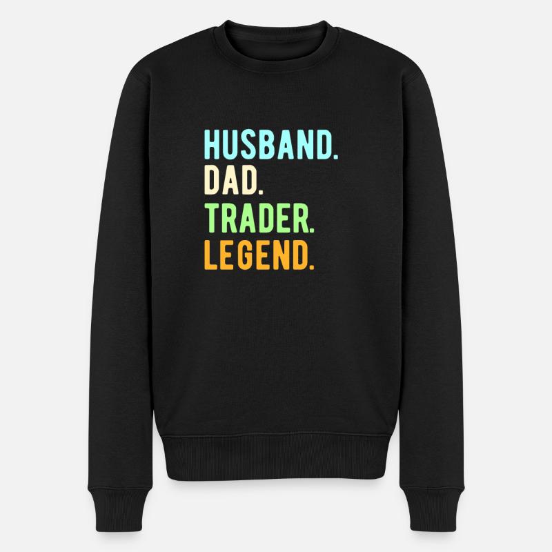 STOCK MARKET/FOREX TRADER trader legend - Männer Premium Bio Pullover - Schwarz