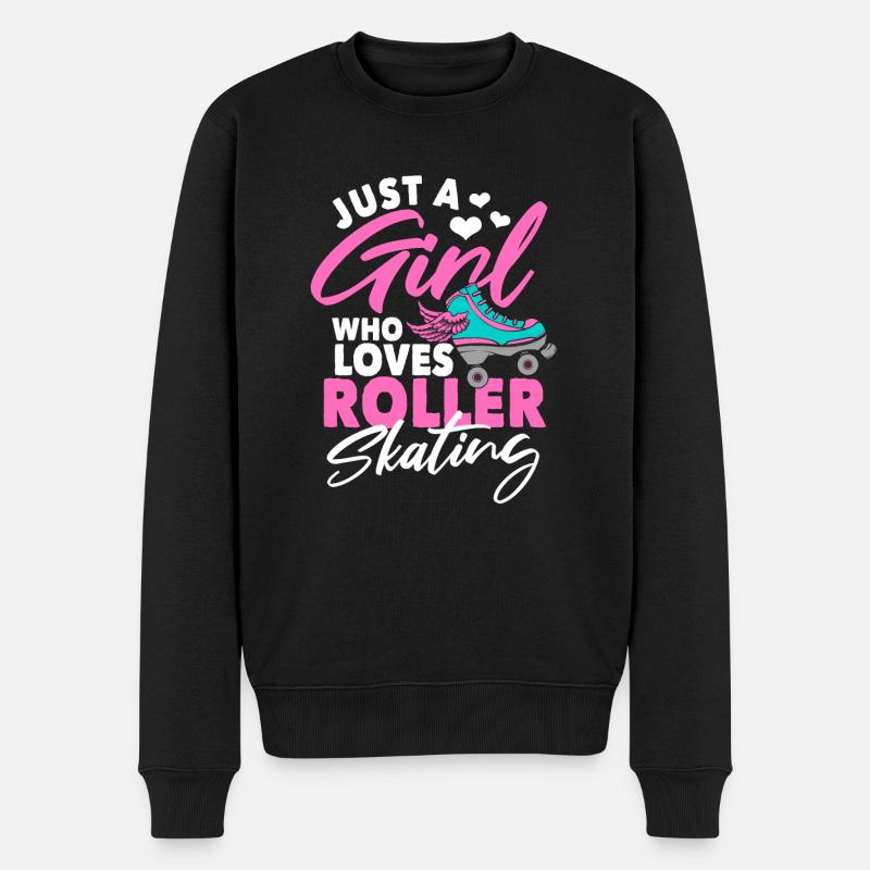 Roller Patinage, patin à roulettes, filles, enfants - Pull Premium bio Homme - noir