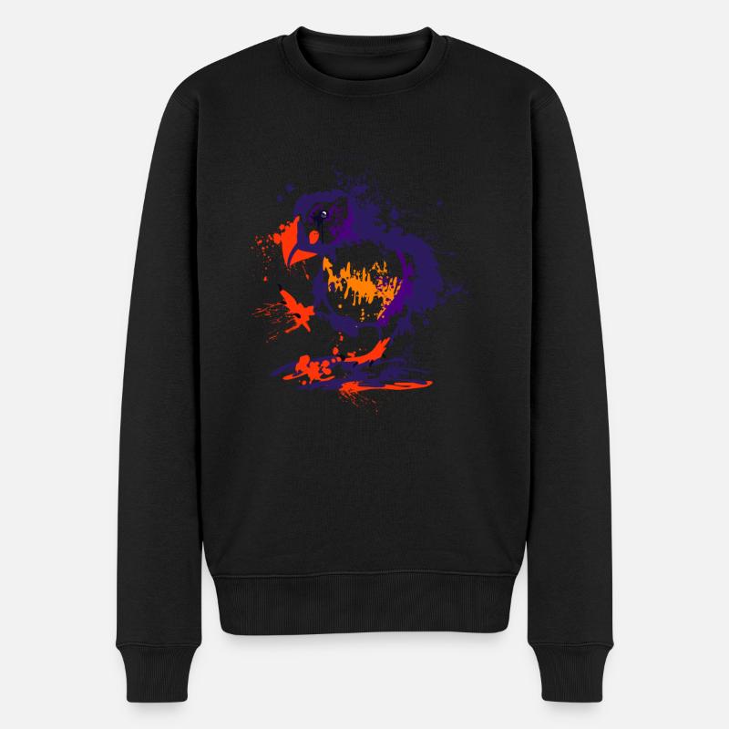 Puffin Perroquets Cadeau - Pull Premium bio Homme - noir