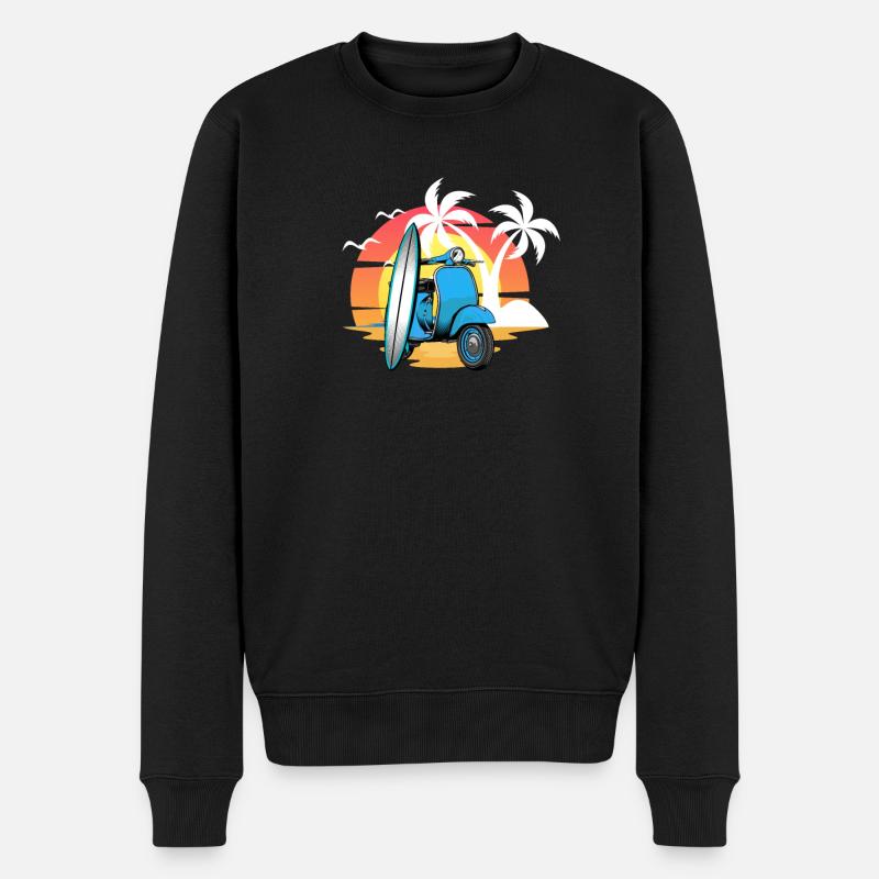 Scooter scooter mobylette scooter - Pull Premium bio Homme - noir