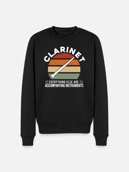Clarinet Musician Clarinet Gift - Men's Premium Organic Jumper - black