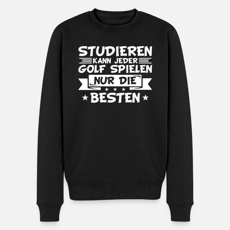 Golf golfer | Funny Golfer Gift - Men's Premium Organic Jumper - black