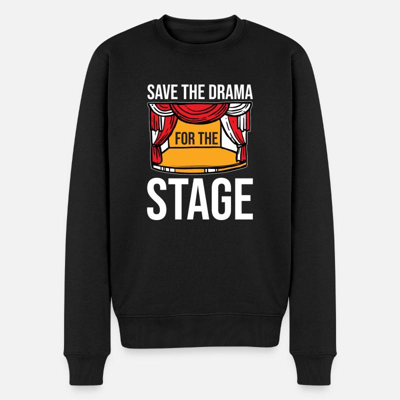Theater Schauspieler Theaterbühne Theaterstück - Männer Premium Bio Pullover - Schwarz