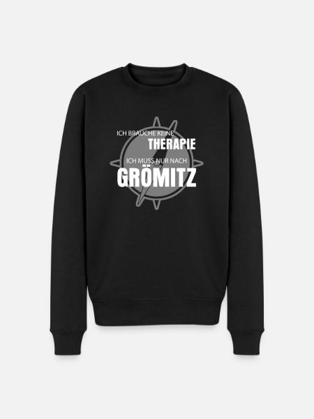 Grömitz Urlaub Spruch - Männer Premium Bio Pullover - Schwarz